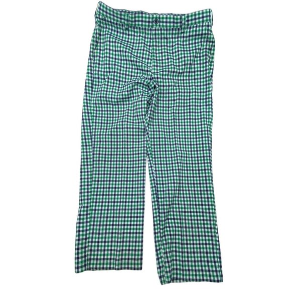 Izod Golf Green & Blue Checkered Men's Pants 36/30 Polyester - Picture 2 of 12